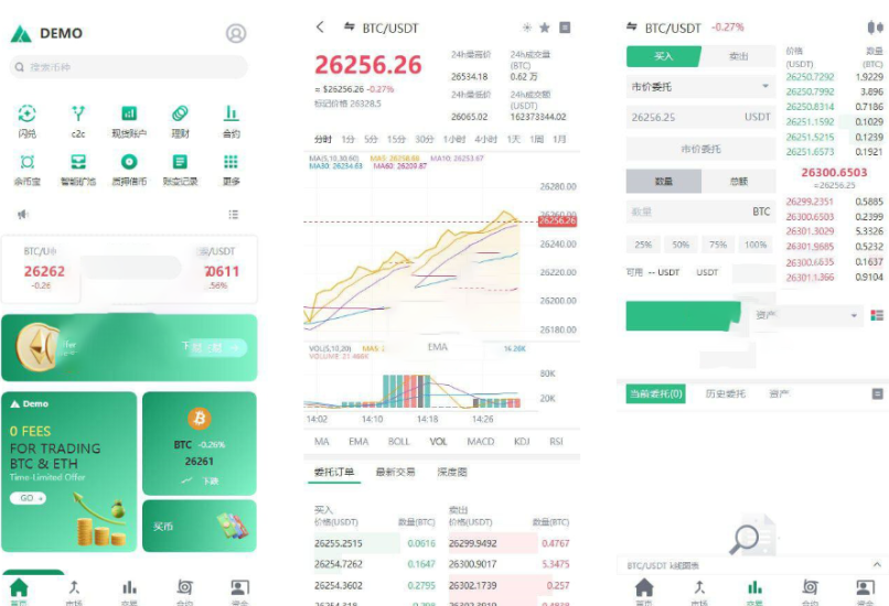 <精品源码>新ui绿色仿Coinex多语言区块链交易所系统源码