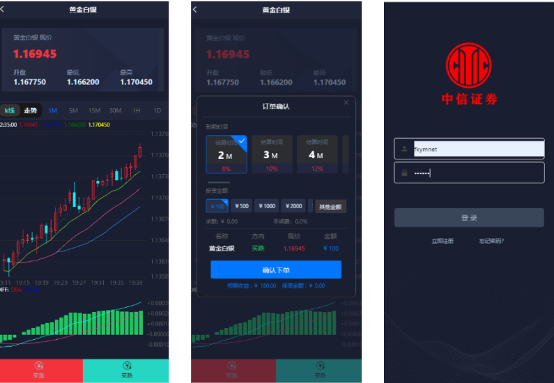 <精品源码>中信证券微盘系统、金融理财微盘交易、货币投资完整源码