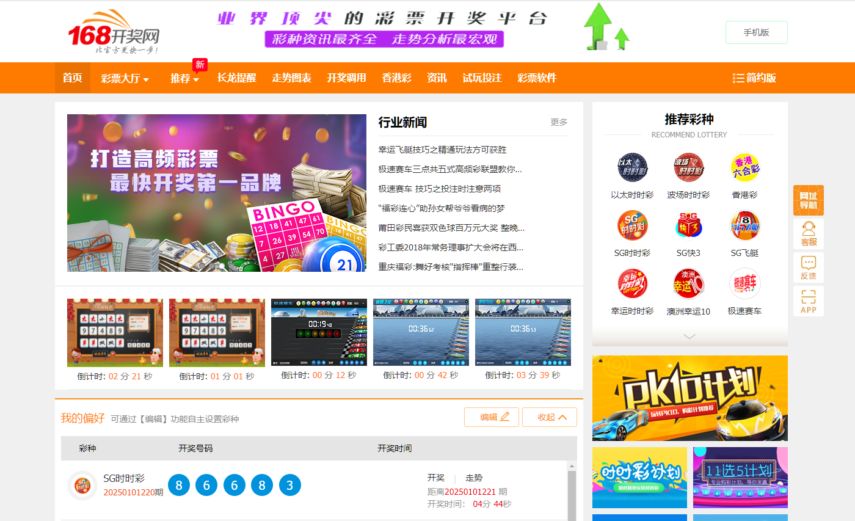 <精品源码>168开奖网 彩票API接口网 彩票采集 自动采集 开奖视频 走势图 长龙 完整系统 彩票种类齐全 附带搭建教程